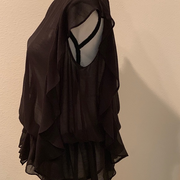 Shear black blouse - Picture 4 of 5